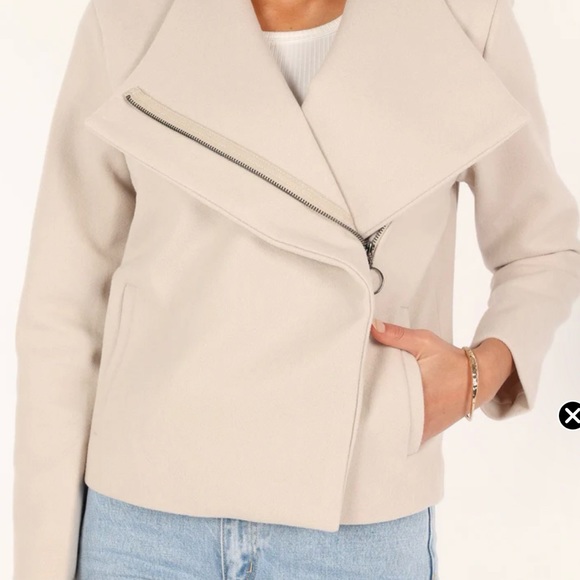 ZIP FRONT JACKET - BEIGE XS - Picture 5 of 13